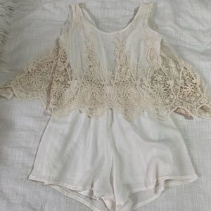 White Lace Romper